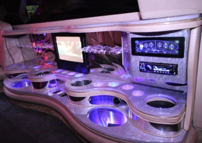 2008 Cadillac Escalade SUV Limo Interior Bar